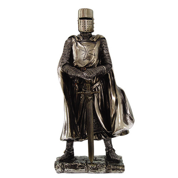 Crusader Standing Knight Statue Figurine Armour Sculptures For Sale